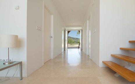 The villa is arranged on two floors